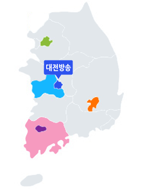 CMB 씨엠비 지역방송사 지도